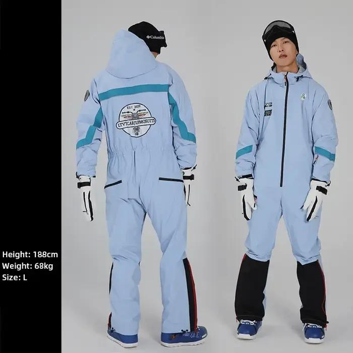 Nouveaux hommes combinaisons de Ski épaissi isolation snowboard une pièce