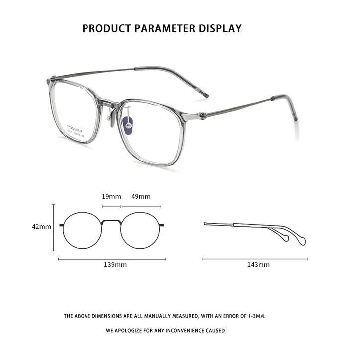 YIMARUILI mode Ultra-léger Flexible TR90 lunettes rétro rond pur titane optique lunettes de Prescrip