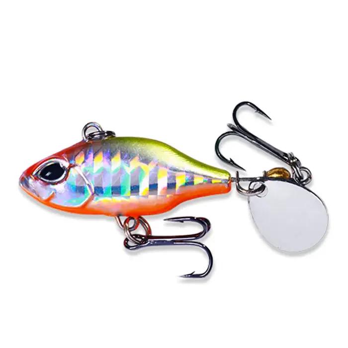 Leurre rigide vibrant rotatif de type cuillère, appât Élidéal pour la pêche à la truite en hiver, 5.