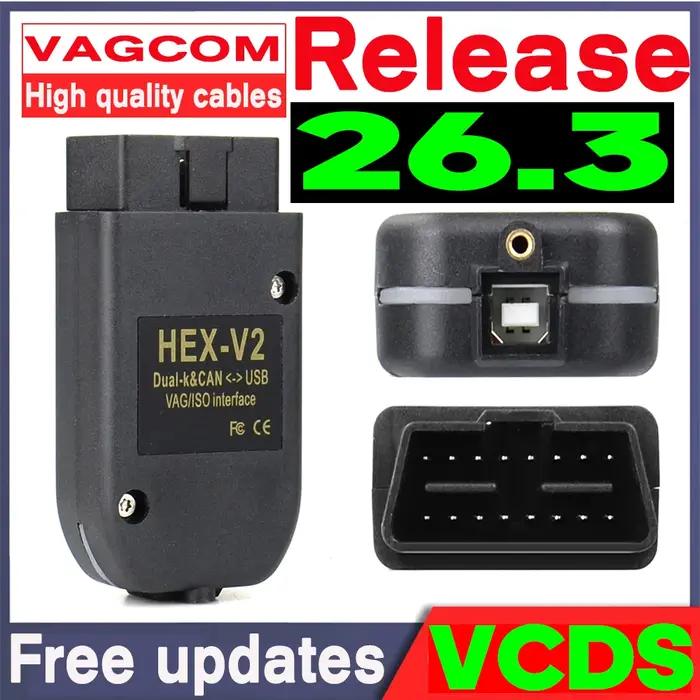 Interface VAG HEX V2 V26.3 la plus récente 2026 pour VAGCOM VAG COM VW-AUDI – Outil de diagnostic pr