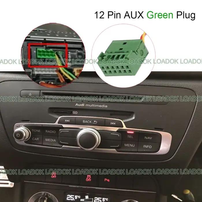 Adaptateur audio Bluetooth pour voiture, 12 broches, musique, AUX, appel mains libres, câble micro,