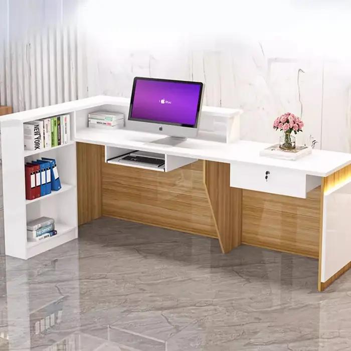 Bureaux de réception Glamour pour personnes âgées, comptoir de Bar de luxe professionnel personnalisé, meubles commerciaux classiques pour Salon de coiffure