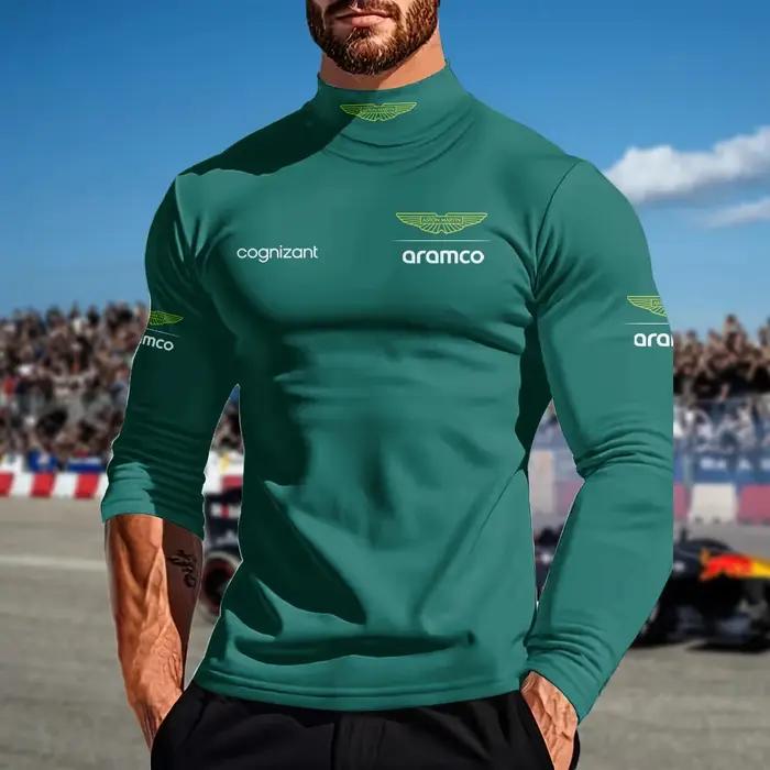 T-shirt à manches longues pour homme de l'équipe Aston Martin Racing