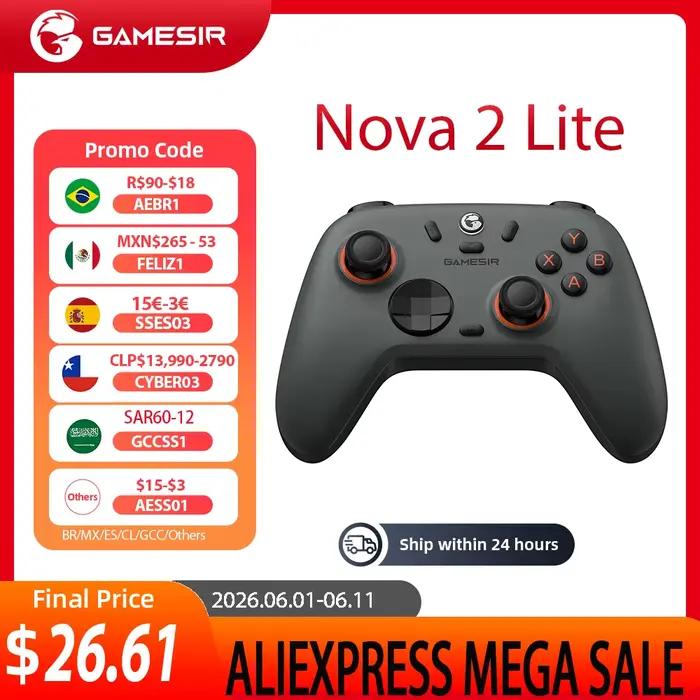 GameSir Nova 2 Lite Contrôleur de jeu sans fil multiplateforme pour Switch, PC, Android et iOS