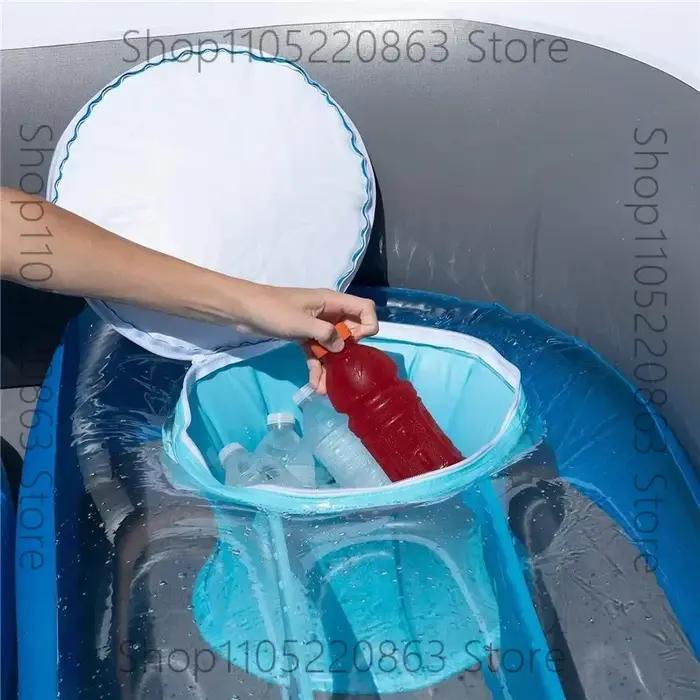 Île flottante gonflable en PVC épaissi pour 6 personnes, motif bateau pirate, pour fêtes aquatiques et yachts
