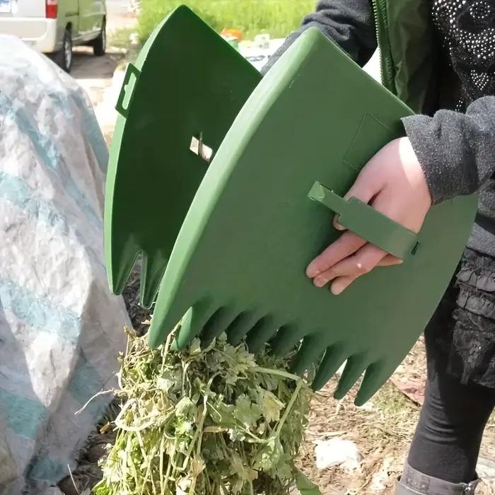 Râteau de jardinage manuel, pratique pour ramasser les débris dans la cour et sur la pelouse, matériel de jardinage intérieur et extérieur.