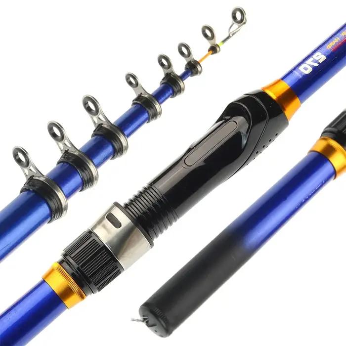 BAKAWA canne à pêche télescopique roche filature mouche carpe mangeoire en Fiber de carbone Pesca 3M