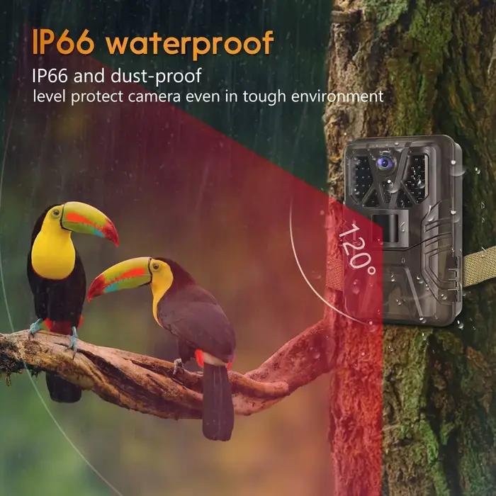 Caméra de surveillance de la faune 36MP 2.7K HD avec vision nocturne infrarouge pour la chasse surveillance sans fil capture photo et vidéo de la vie sauvage