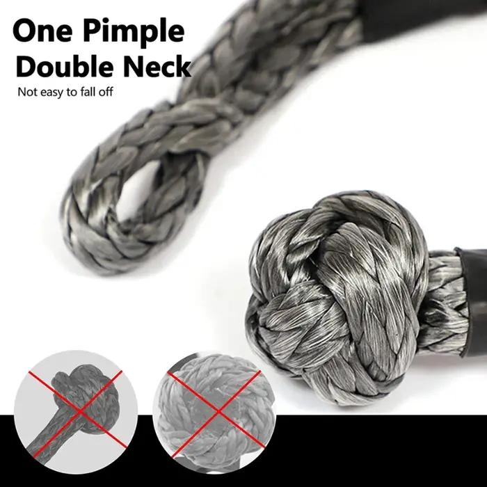 Corde synthétique à manille souple de 41000lb, sangle de manille de remorquage robuste tout-terrain