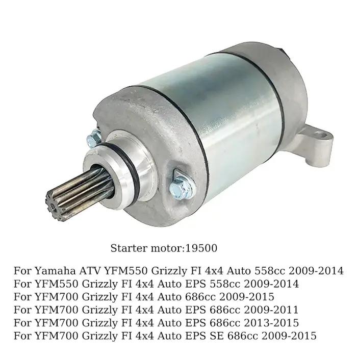 19500 Démarreur Pour VTT Yamaha Grizzly 550 700 Kodiak 700 Remplacer Pour 28P-81890-00-00 28P-81890-01-00 410-58036 SMU0