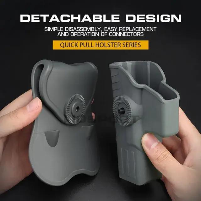 Étui tactique pour pistolet droit/gauche pour G17 19 9MM Chasse Verrouillage rapide Ceinture