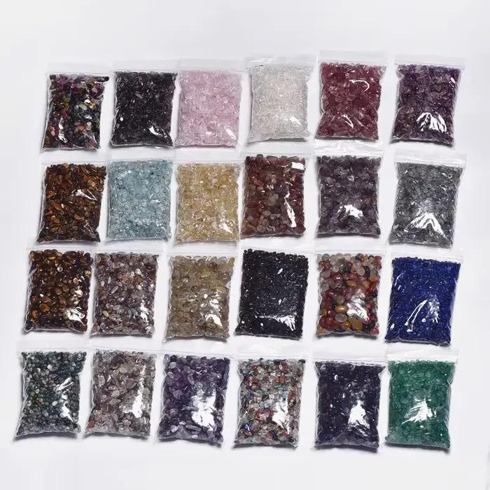 Pierres naturelles, cristaux de gravier, puce de minerai de Quartz, minéraux, guérison Reiki, Agates