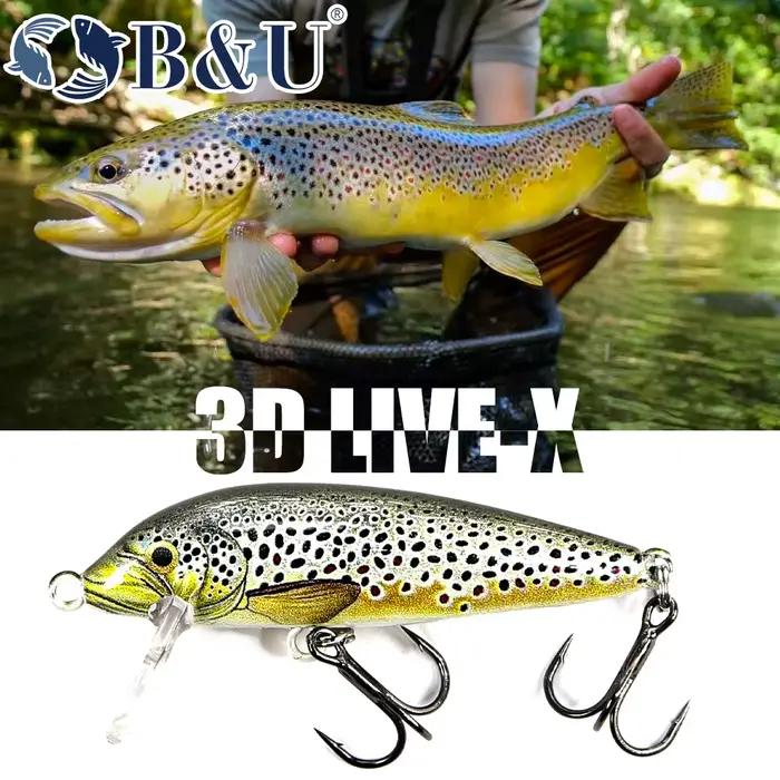Leurre à truites B & U Wobbler pour pêche en bateau plage lac rivière brochet perche truite pêche océanique matériel de pêche