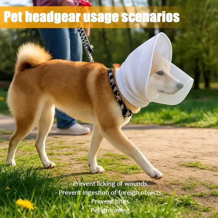 Masque de protection en maille respirant pour chien, anti-moustiques, protège-oreilles, couvre-tête pour animaux, protection faciale, empêche l'ingestion accidentelle