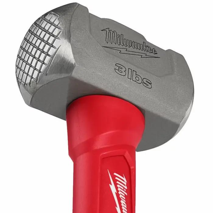 Marteau de maçonnerie Milwaukee 4932478255-3lb avec manche en fibre de verre, marteau intégral pour briser les murs