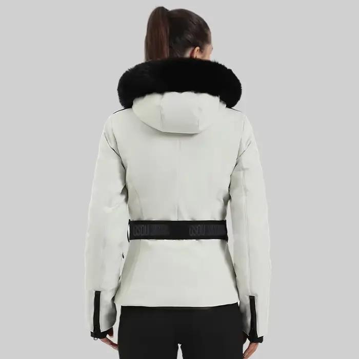 Pardessus de ski à capuche coupe-vent pour femmes survêtement thermique veste de montagne vêtements de neige sports de plein air hiver 2025 modèle 506