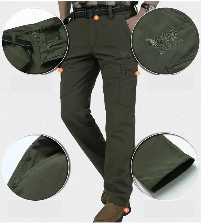 Pantalon hiver polaire épais imperméable militaire tactique cargo homme 4XL grande taille