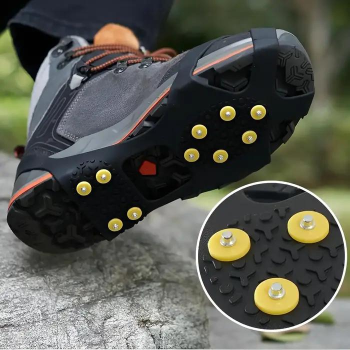 Crampons d'Escalade 10 Dents Antidérapants Pour Randonnée Alpinisme Chaussures de Sport Bottes d'Hiver Occasions Spéciales
