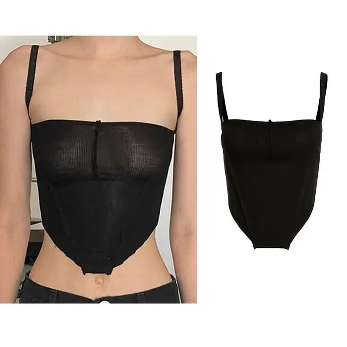 Corset dos nu Y2K Bandana Print pour femme