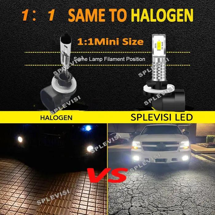 Phare LED blanc au xénon H4/9003, faisceau haut et bas + feu antibrouillard 881, Compatible avec Hyu
