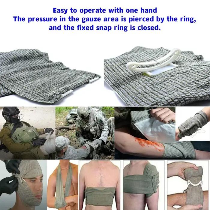 Équipement de survie en plein air, sac Molle, trousse de premiers soins d'urgence IFAK, garrot, bandage israélien