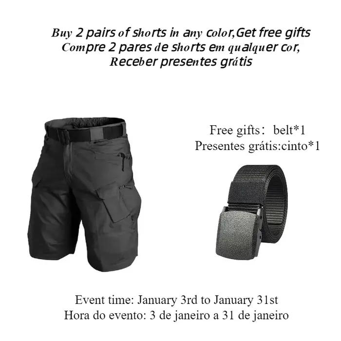 Short cargo militaire extérieur pour homme, short d'été urbain imperméable, pantalon de camp de trek
