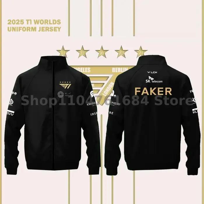 Veste d'équipe en édition limitée cinq étoiles du champion du club d'Esports Lol de championnat du monde T1 2025