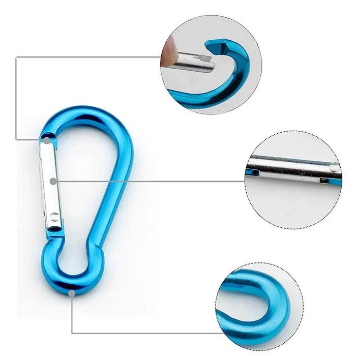 Mousqueton pour clés chaîne Mini gourde en alliage d'aluminium porte-clés Clip crochet serrure voyag