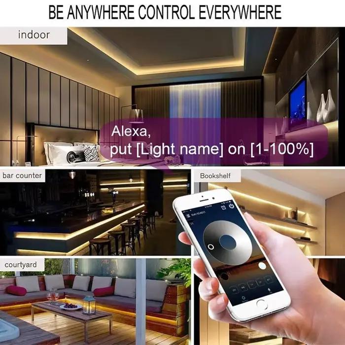 Contrôleur LED de bande de lumière WiFi Magic Home 12V 24V avec contrôle par application et voix pou