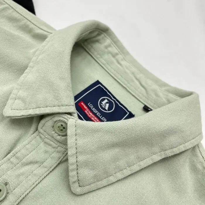 Automne nouveau japonais rétro lourd sergé à manches longues col rabattu 100% coton chemise hommes mode lavé Blouses