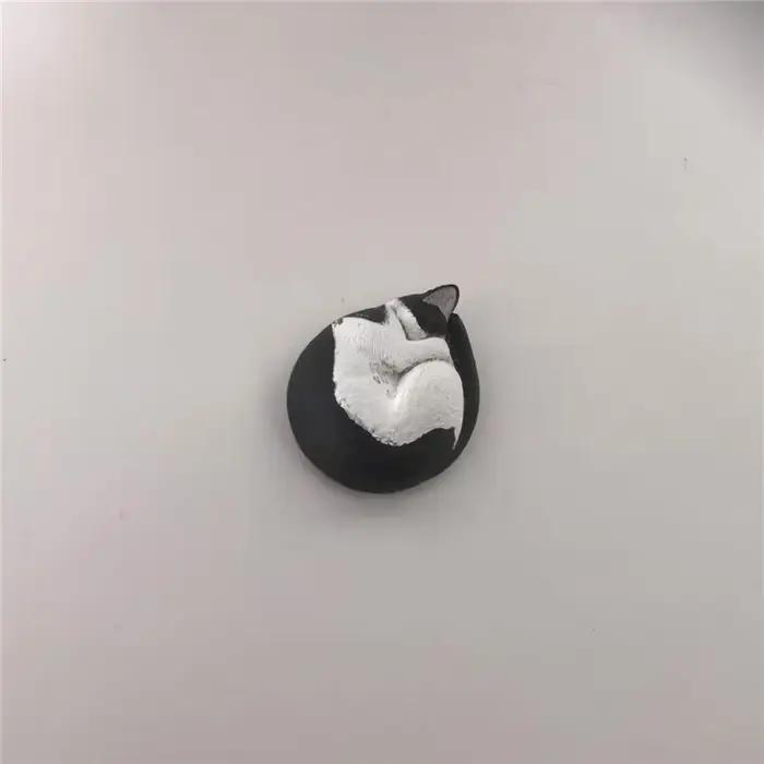 Figurine d'animal en résine réaliste, mignonne et kawaii, représentant un chien, un chiot, un chat ou un lapin dormant, modèle de collection, jouet cadeau pour jeune homme ou jeune femme.