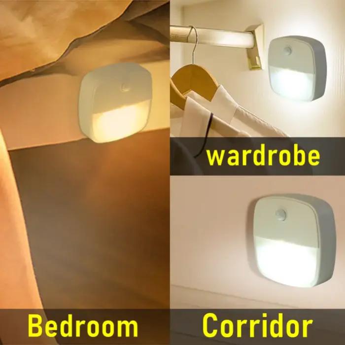 LDHLM capteur de mouvement lumière LED veilleuses AAA alimenté par batterie chambre mur escalier pla