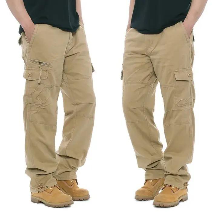 Pantalon tactique homme grande taille loose running survêtement randonnée sport travail extérieur