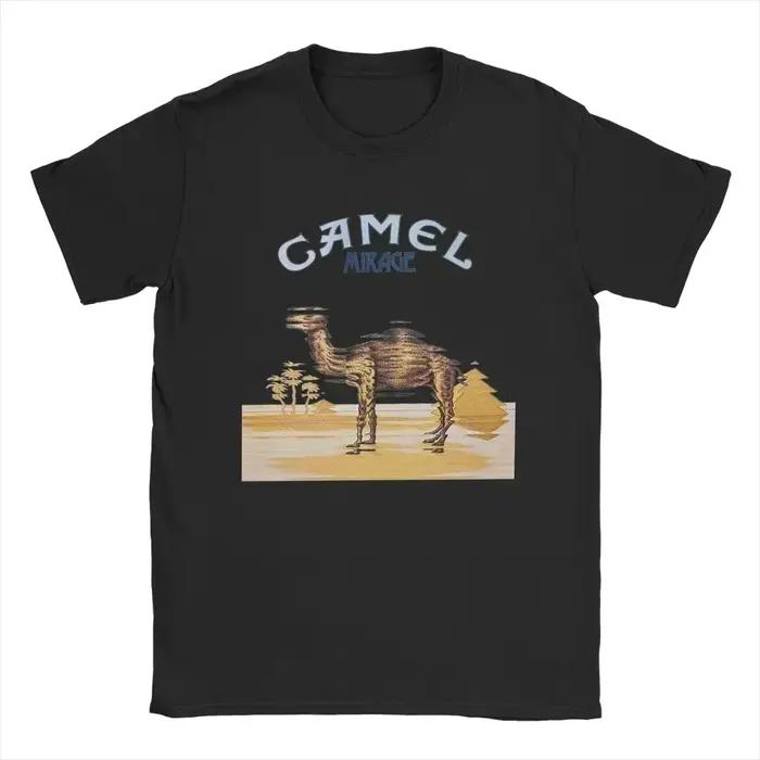 T-shirt rétro en coton vintage avec motif Camel Cigarettes