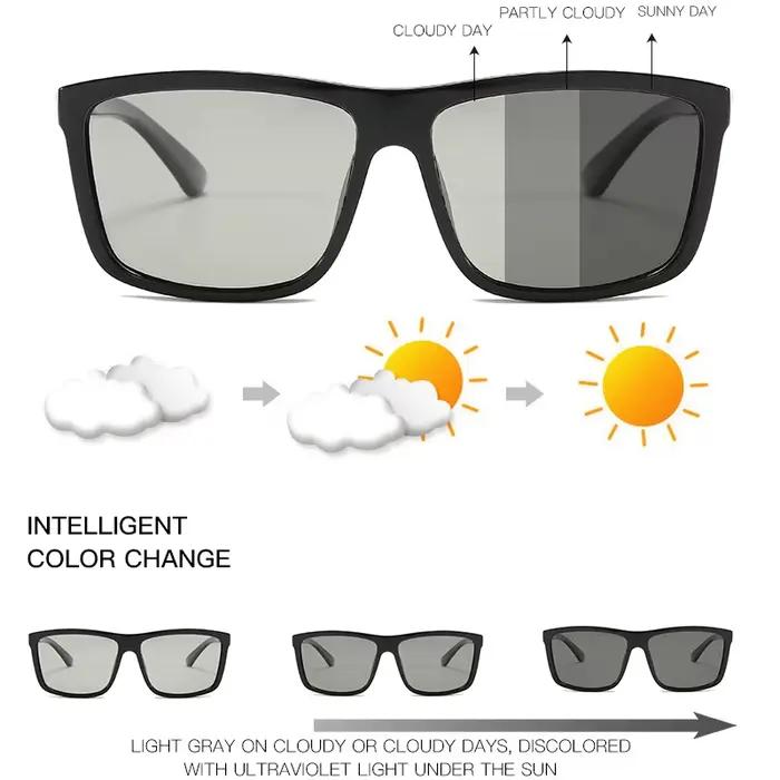 1 pièces homme lunettes de cyclisme lunettes de soleil carrées polarisées homme cyclisme conduite ca