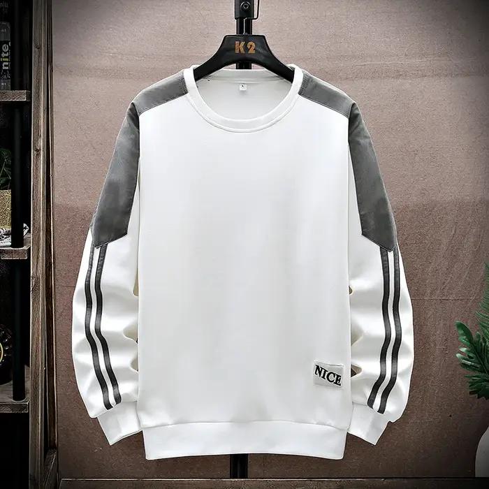 Pull à manches longues de grande taille pour hommes, col rond, sports d'automne, marque de mode Hong