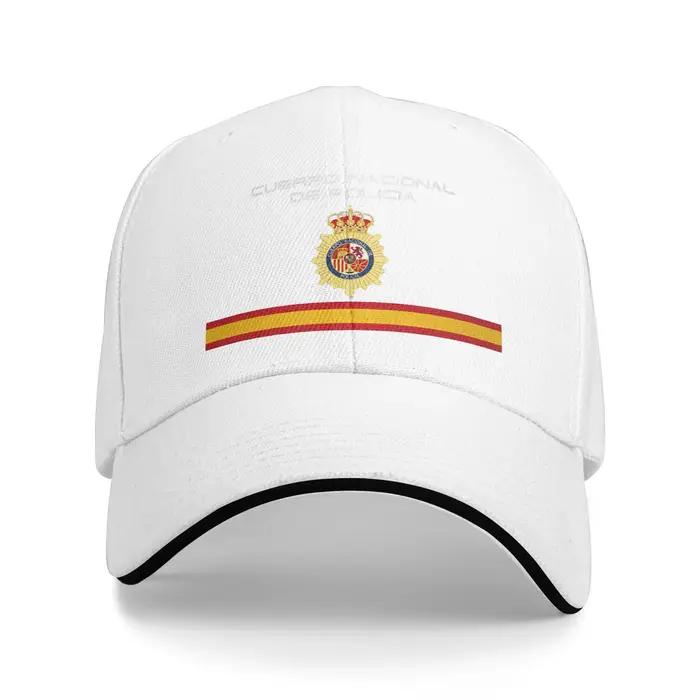 Casquette de baseball d'été décontractée de la Police nationale espagnole, style trucker, unisexe, pour adolescents, casquette snapback hippie pour la course à pied