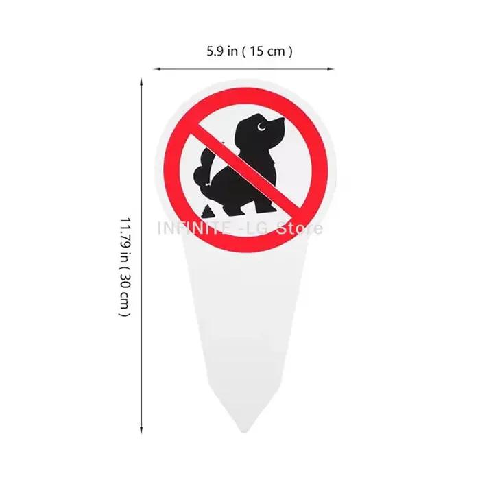 Panneau en plastique « Interdiction de crottes de chien » – Avertissement de propreté pour jardin