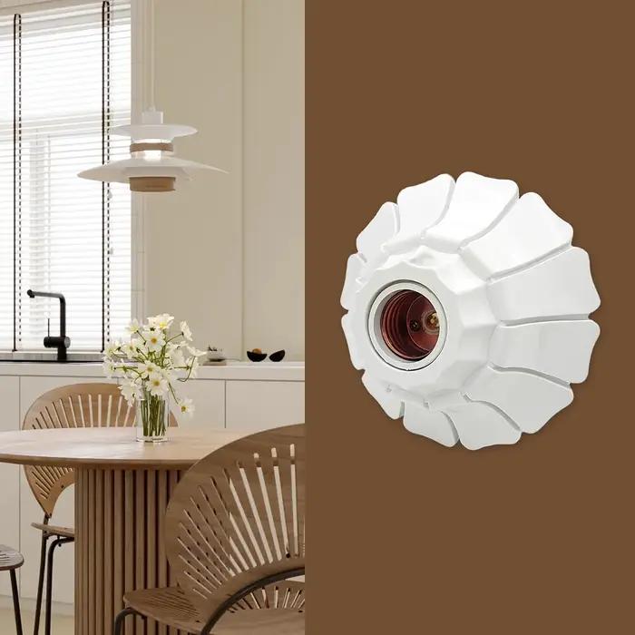 1/2 pièces E/26E27 supports de lampe suspendue en forme de pétale-douille de Base fixe minimaliste n