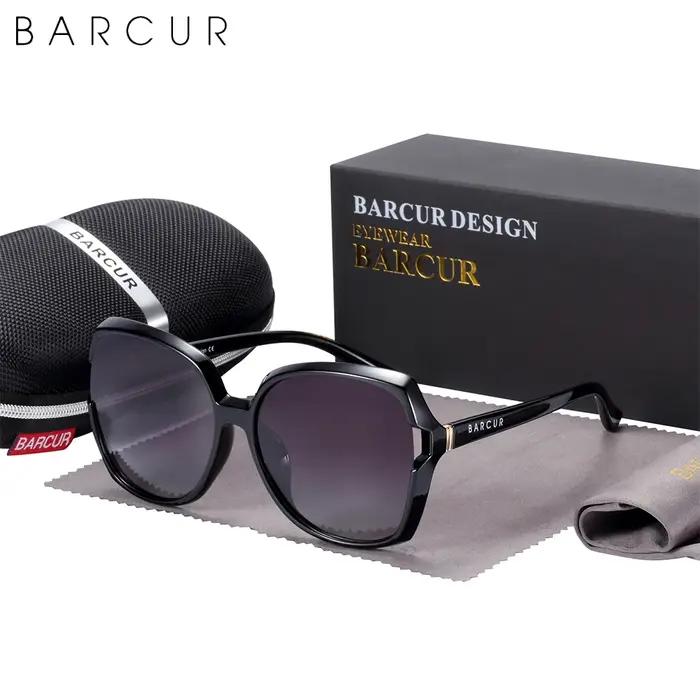 BARCUR marque surdimensionné TR90 lunettes de soleil femmes