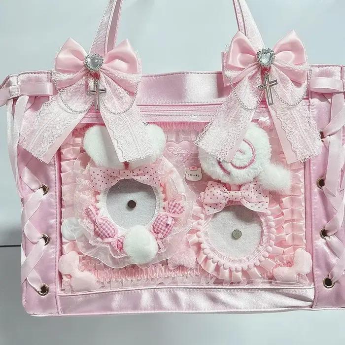 Accessoires pour cheveux gothiques pour filles, pince à cheveux queue de cheval en dentelle japonais