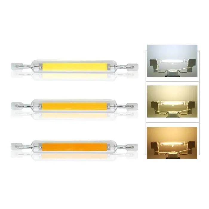 R7S LED 78mm 118mm 5W 10W 20W R7s projecteur AC 220V 110V COB lampe ampoule Tube de verre remplacer
