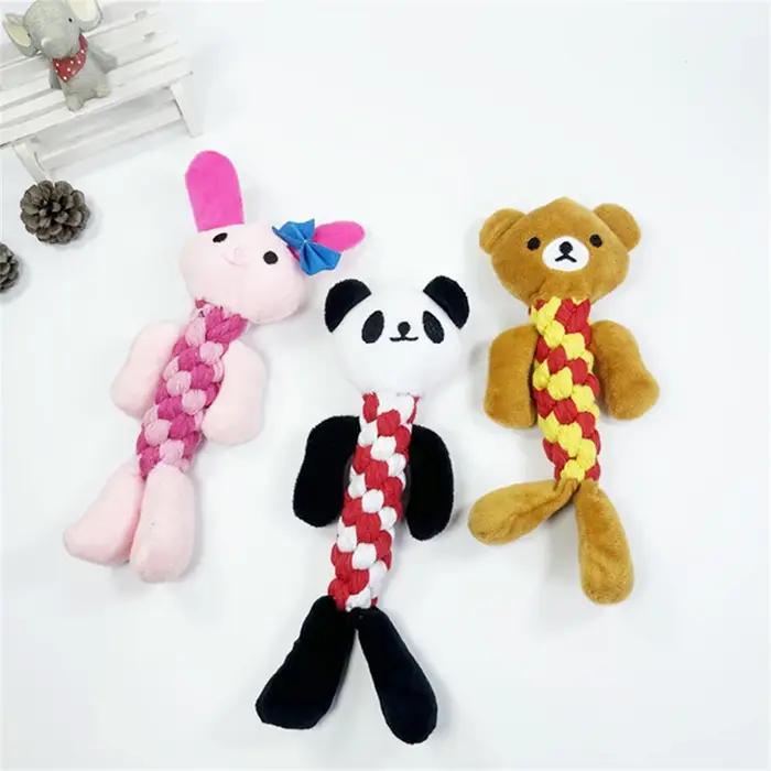 Jouets à mâcher en corde tressée pour animaux de compagnie