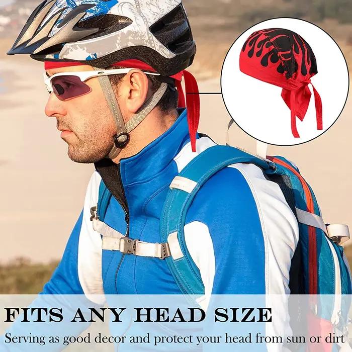 1 pièces cyclisme crâne Pirate casquette chapeau Bandana tête enveloppement respirant casque doublur