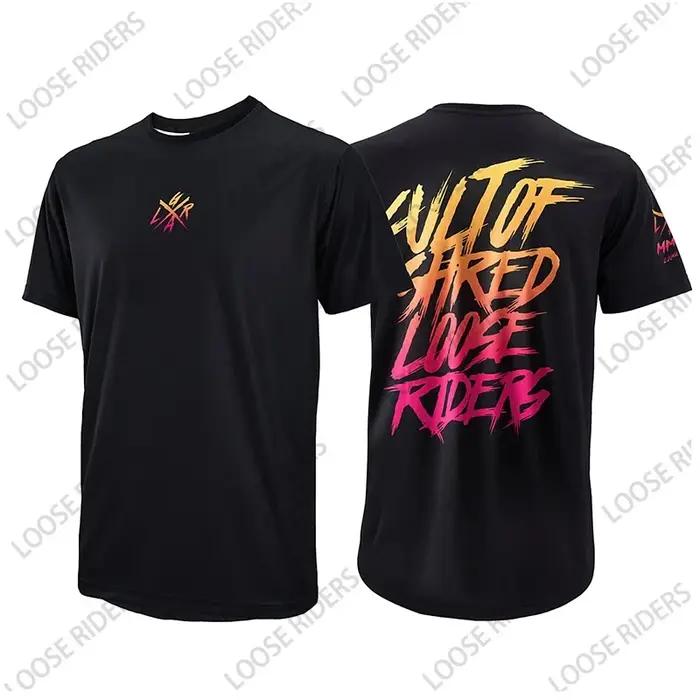 Chemise ample homme VTT maillot descente moto endurance tout-terrain manches longues vélo montagne BMX style confort sportif