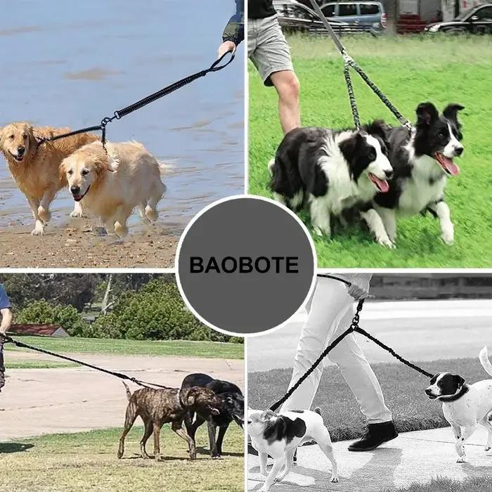 Doublures de laisse résistantes pour chiens avec points réfléchissants pour promenades nocturnes et sécurité maximale pour chiots et chiens adultes