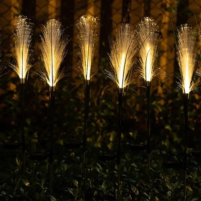 Lampe solaire de paysage de jardin, lumière du soleil, lampe de pelouse, Simulation de fleur de vole