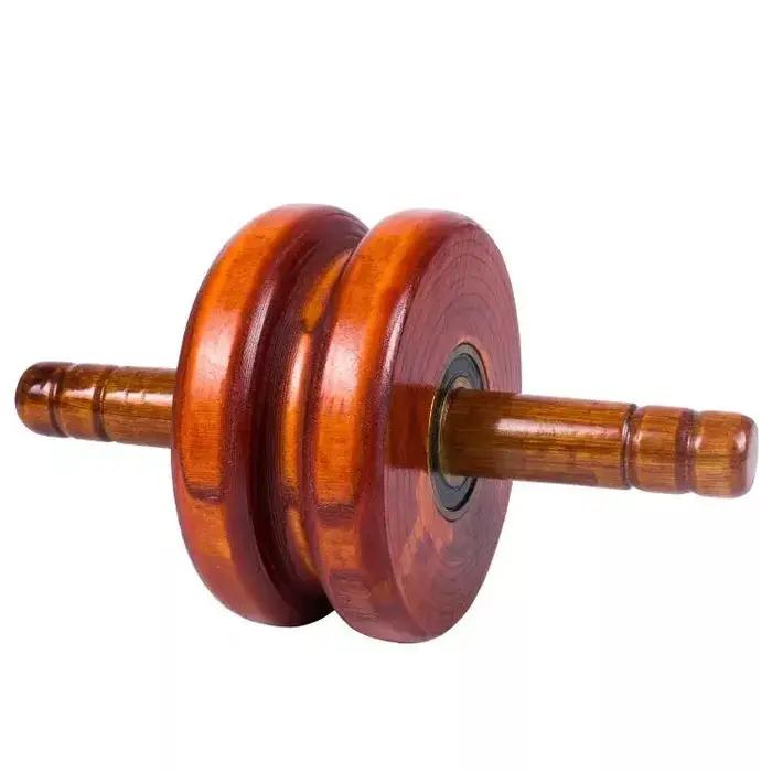 Rouleau de roue abdominale en bois de machine de crunch