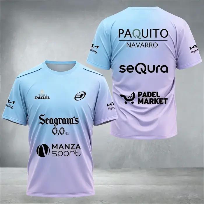 Maillot de padel professionnel pour homme à manches courtes, respirant, séchage rapide, pour entraîn