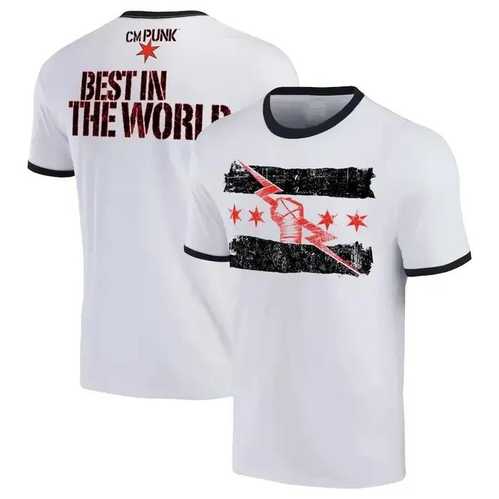 Chemise d'été homme imprimée 3D style décontracté lutteur col punk manches courtes sportifs occasions spéciales